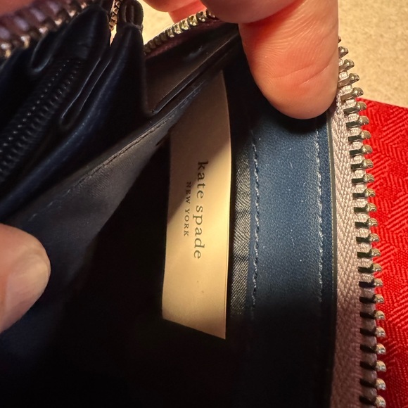 EUC Kate Spade  Laurel Way Neda Saffiano Leather Zip Around Wallet Lavender/Navy - Picture 12 of 12